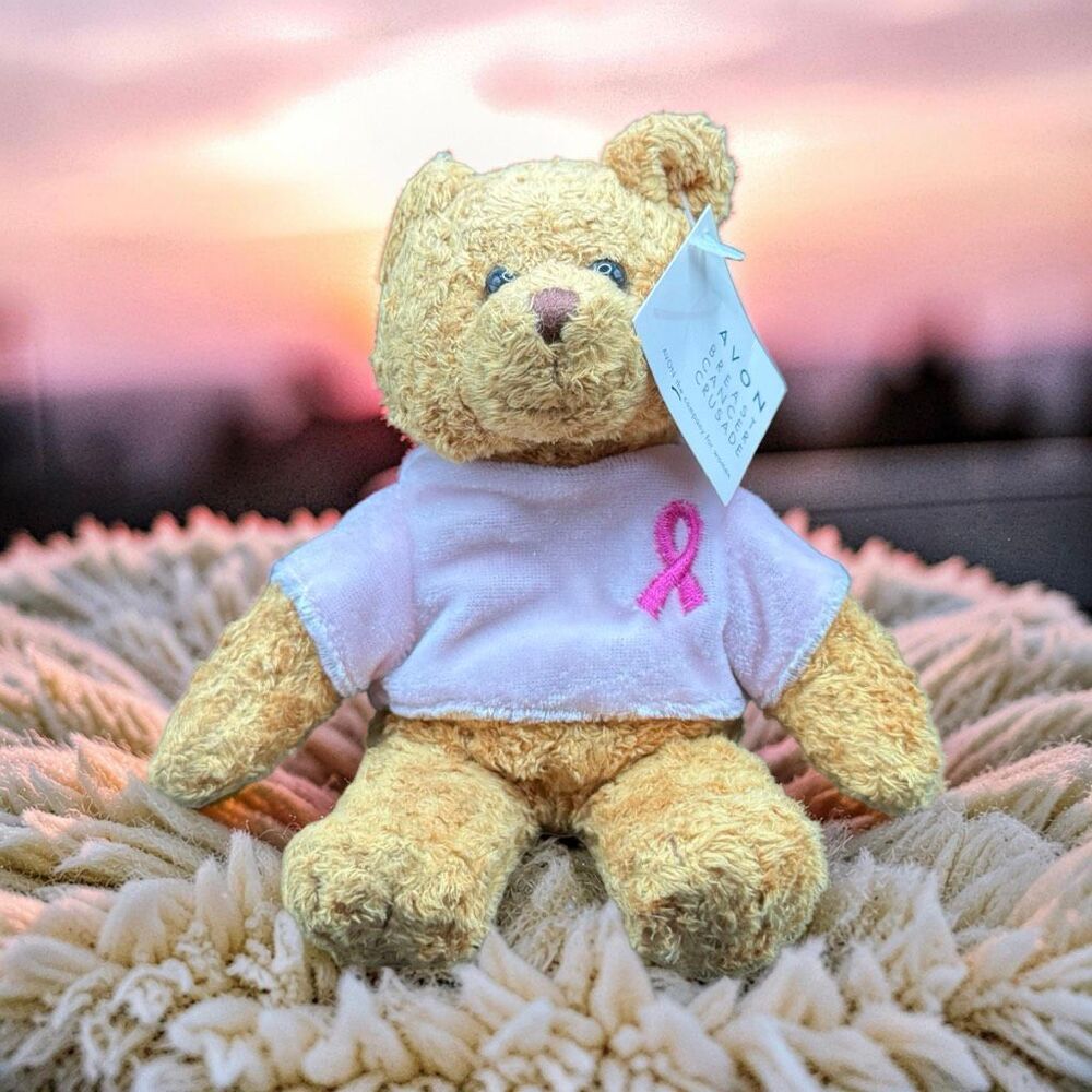 2001 Avon Breast Cancer Crusade Bean Bag Teddy Bear P33